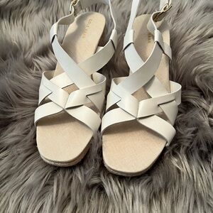 COLE HAAN Shayna Strappy Wedge Heel Sandals- US 9 Like New